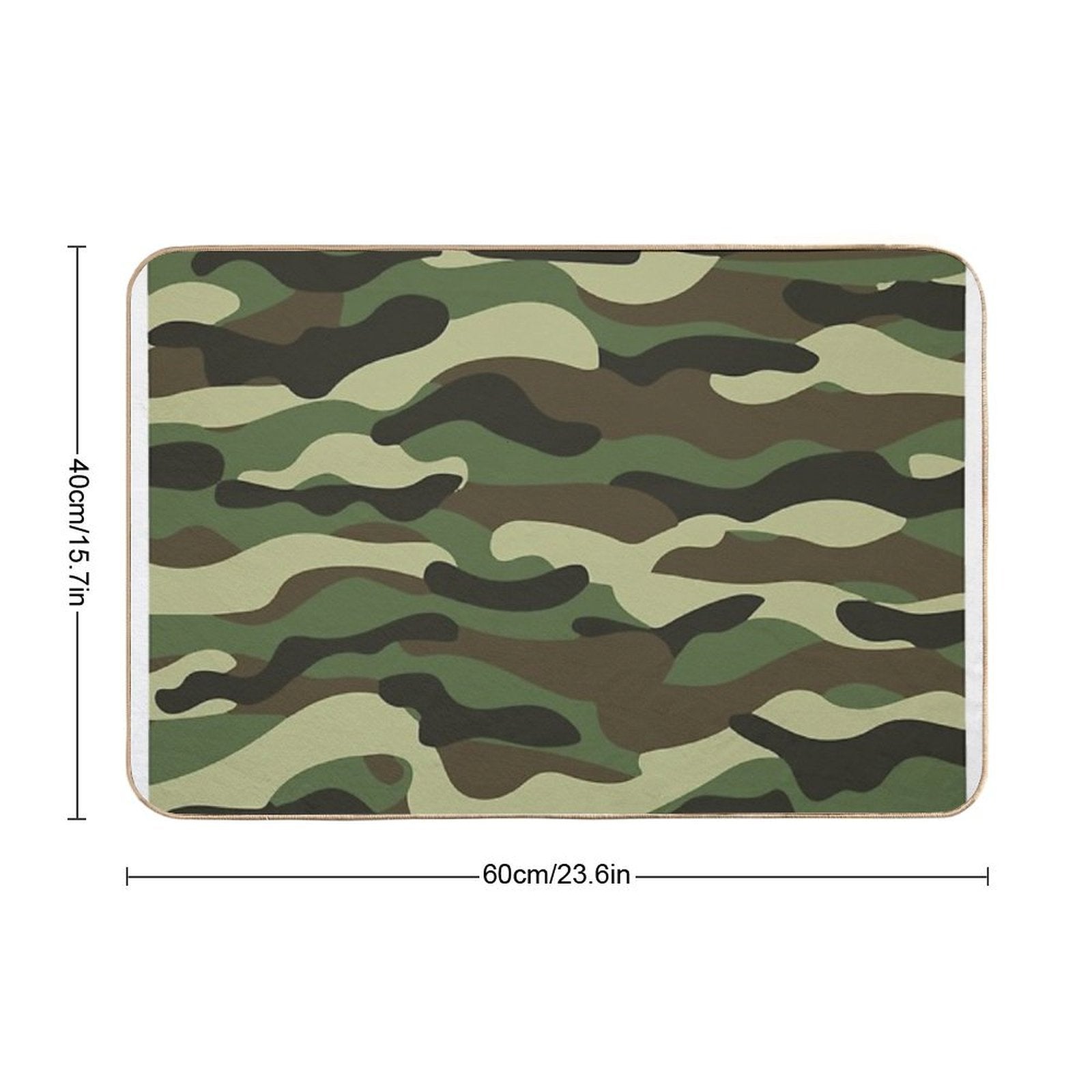 Camouflage Camo Military Design  Long-Lasting Bath Mat