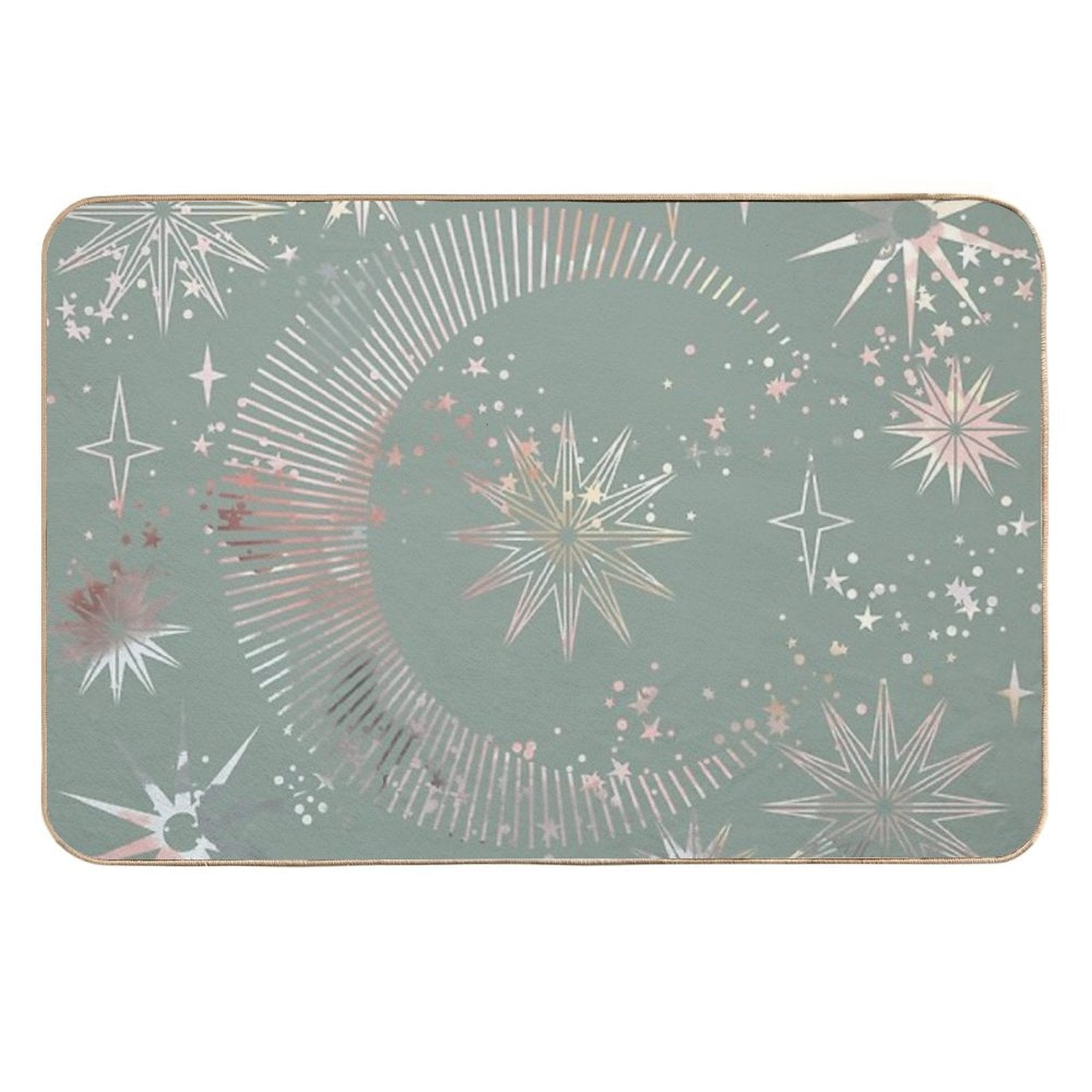 Mystic Green Moon  Versatile Bath Mat