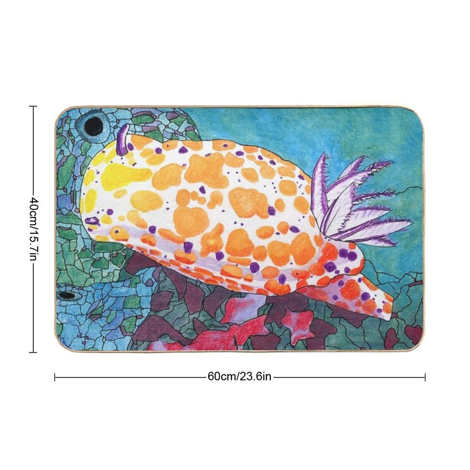Rudie Nudibranch  Absorbent Bath Mat