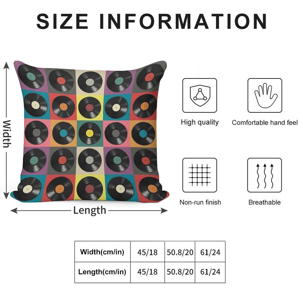 Vinyl Record Soft Warmth Comfort Throw Pillow