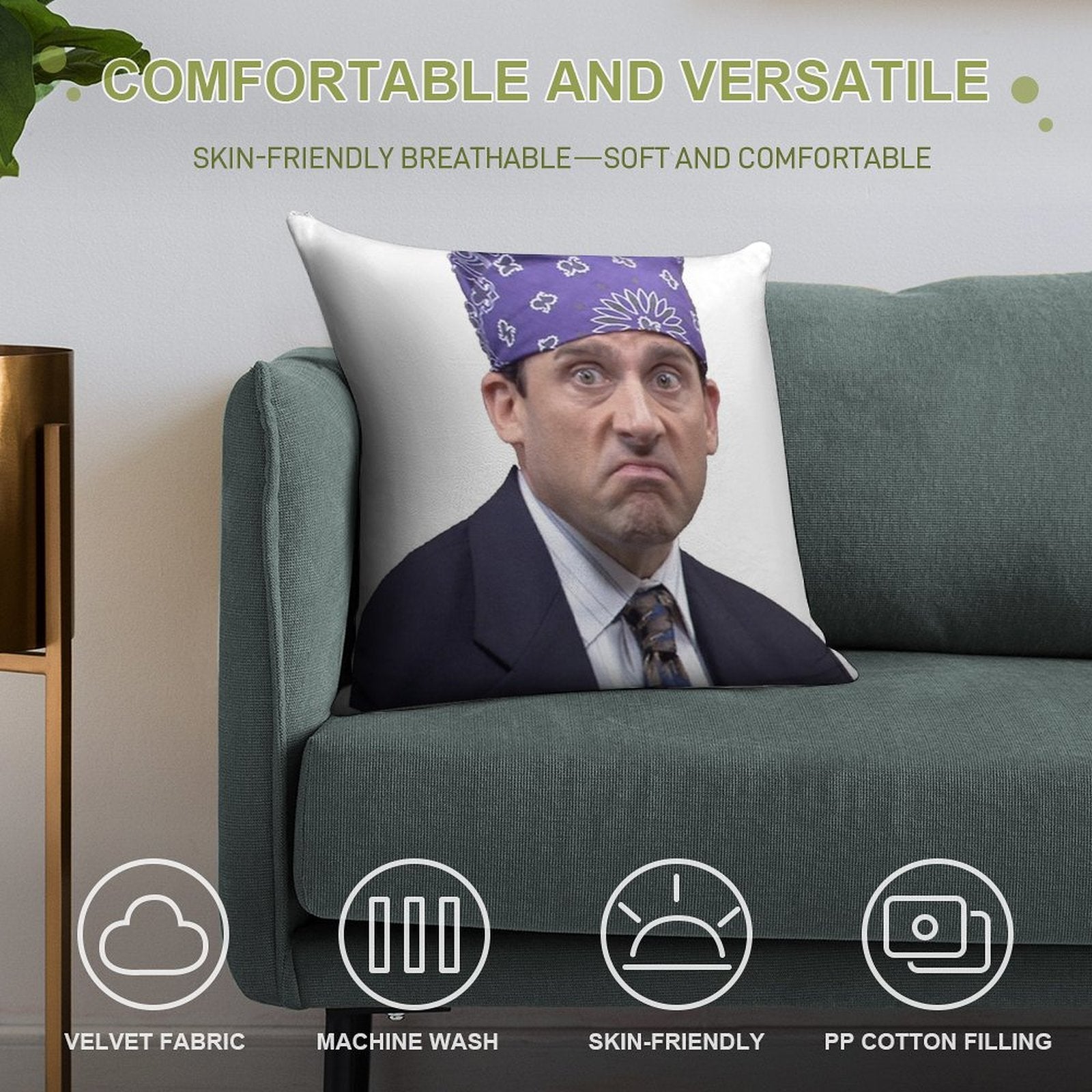 Prison Mike Full Color Soft Gift Ready Throw Pillow