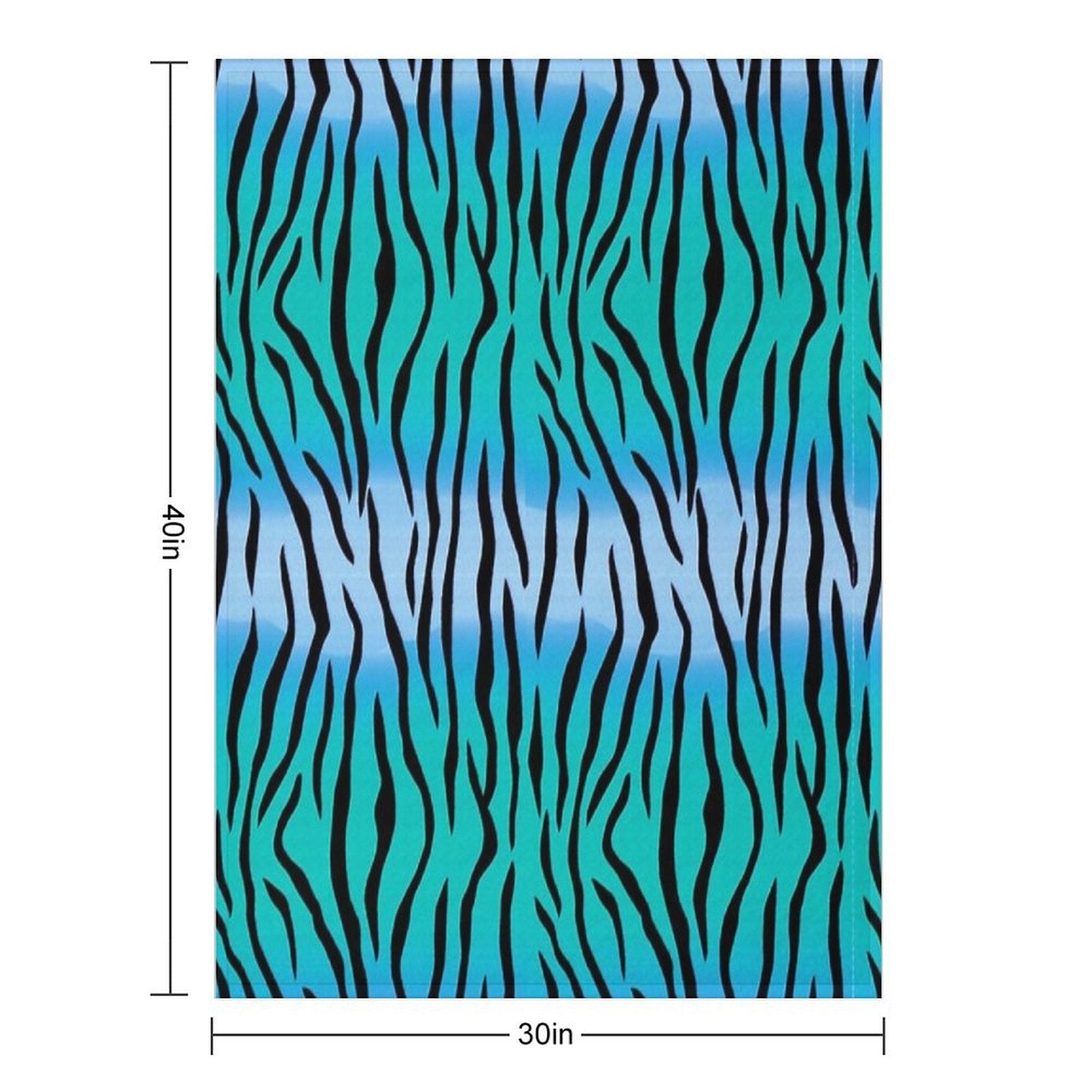 Tiger Skin Style Design in Blue Plush Throw Blanket