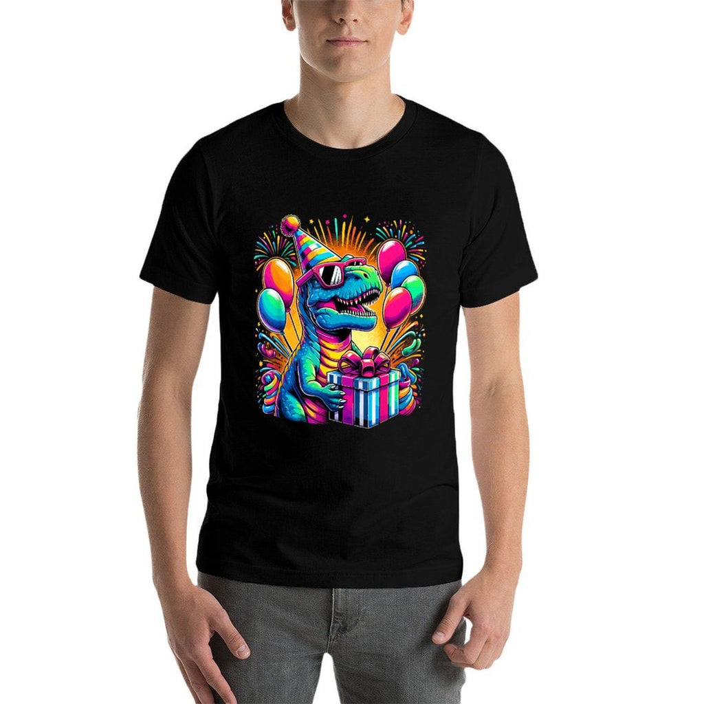 Dinosaur Birthday Party T-Rex Retro Dinosaur Comfortable T-Shirt
