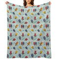 Sea Otters Wearing Plaid Lightweight Throw Blanket