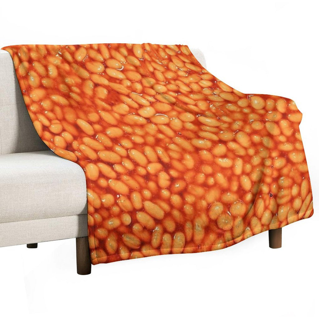 Beans In Things Pattern Durable Throw Blanket