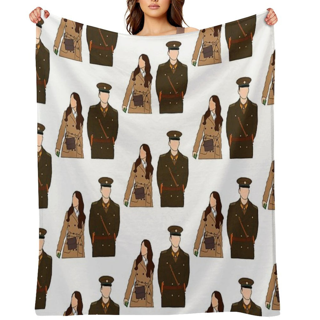 CRASH LANDING ON YOU Plush Throw Blanket