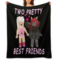 Two Pretty Best Friends IAMSANNA Travel-friendly Throw Blanket