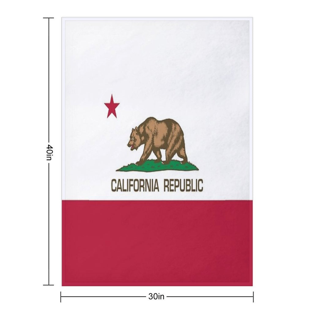 California Republic State Flag of California Anti-pilling Throw Blanket