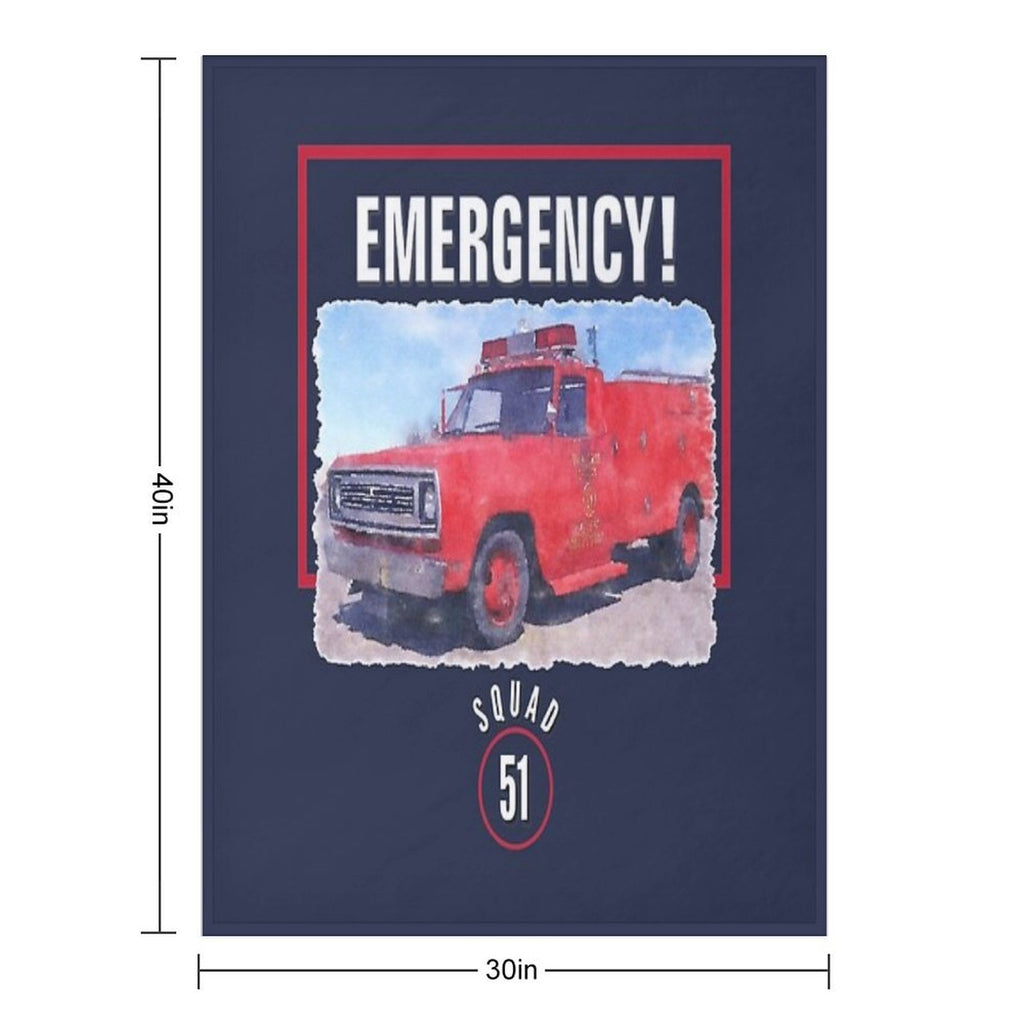 Emergency Squad 51 Truck Quick-dry Throw Blanket