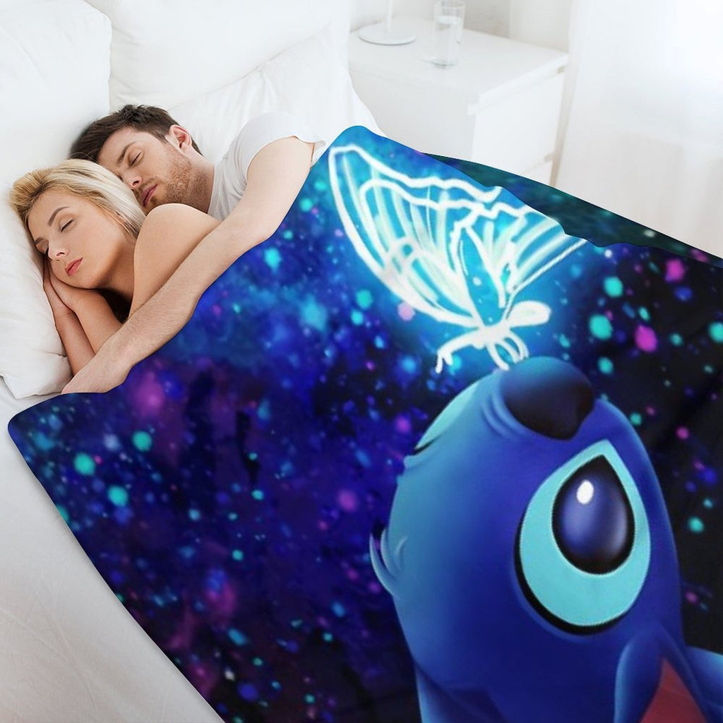 Stitch And Butterfly Velvety-soft Throw Blanket