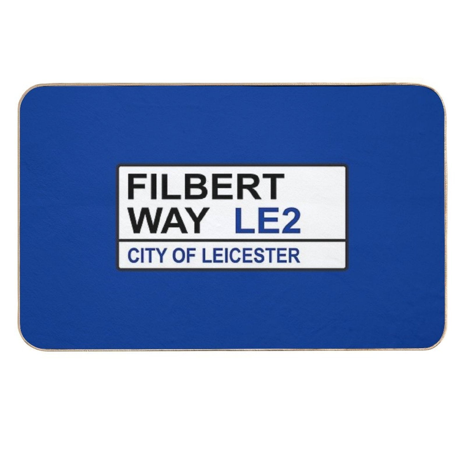 Leicester City Football Team Filbert Way Street Sign  Toxin-Free Bath Mat