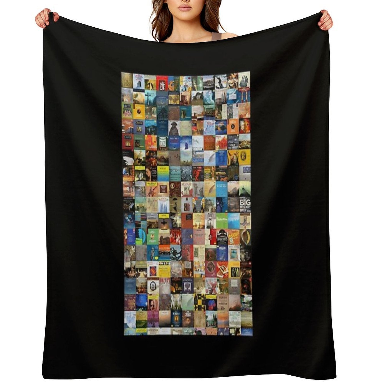 Mozart Album Covers Versatility Throw Blanket
