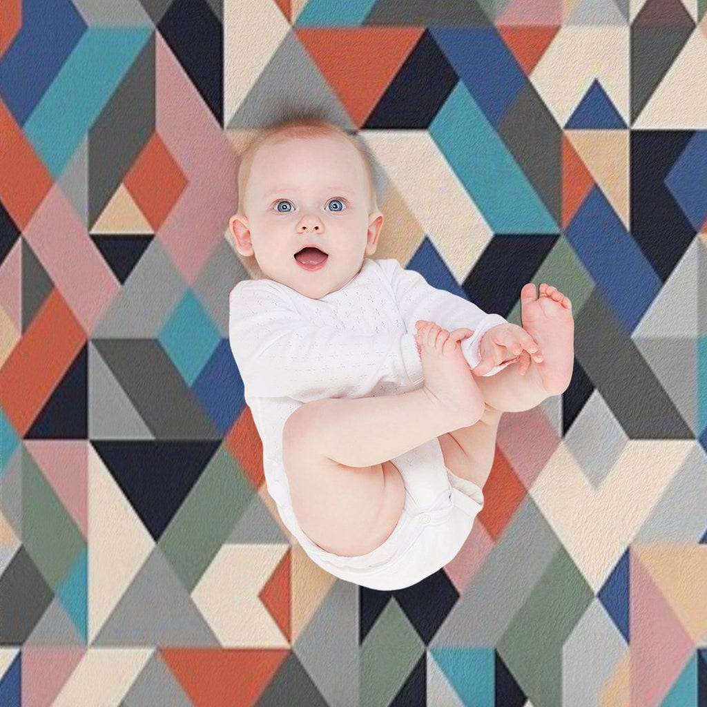 Triangle And Squares Pattern  RoYuMi Durable Throw Blanket