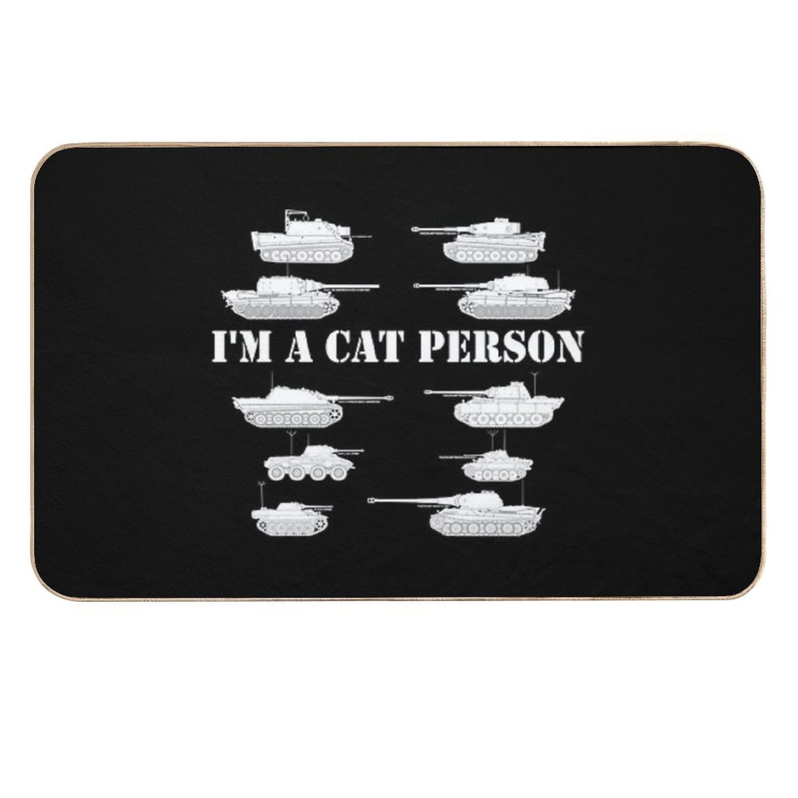 Im A Cat Person Ww2 10 German Tanks  High-Traffic Bath Mat