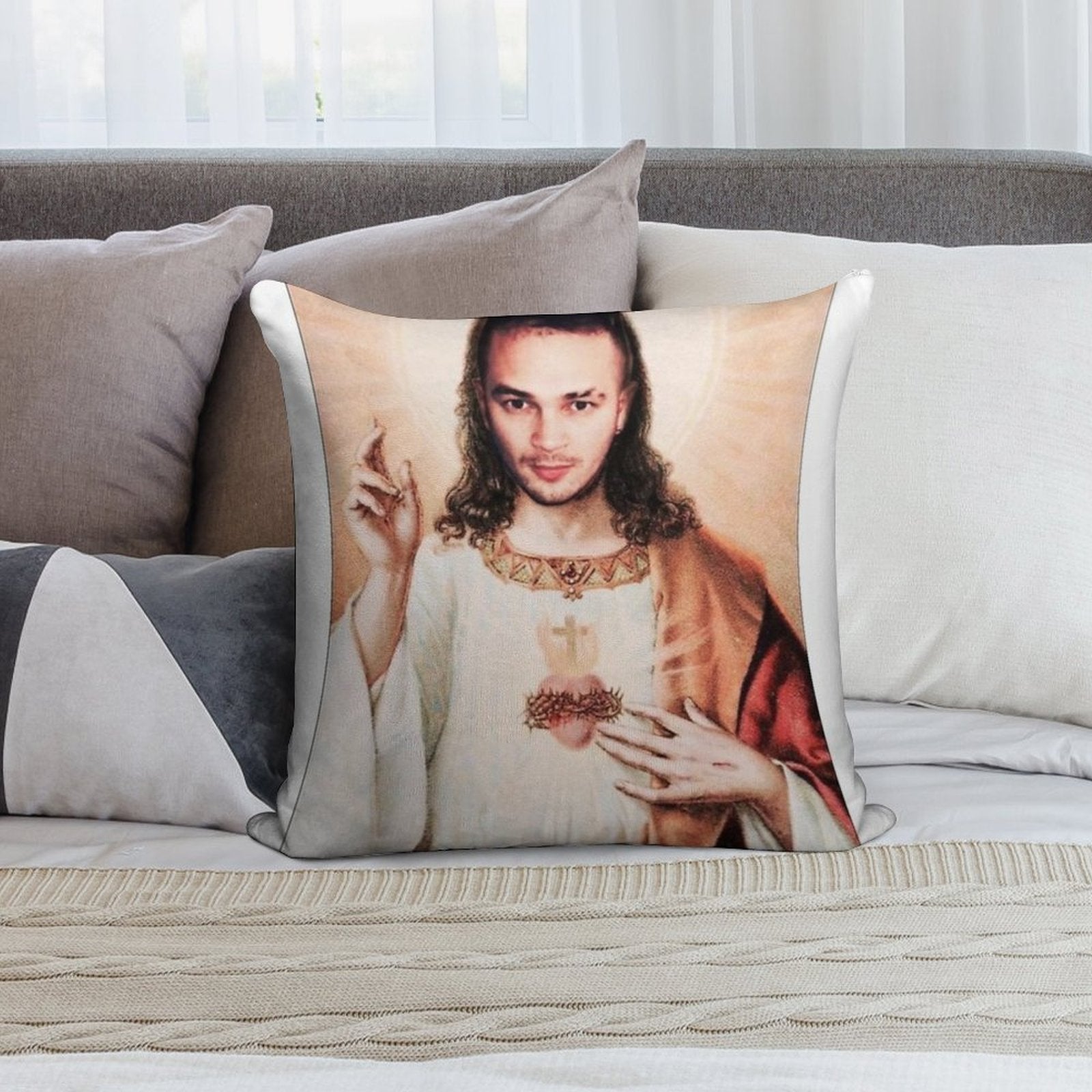 Jul Christ Soft Multiple Sizes Throw Pillow