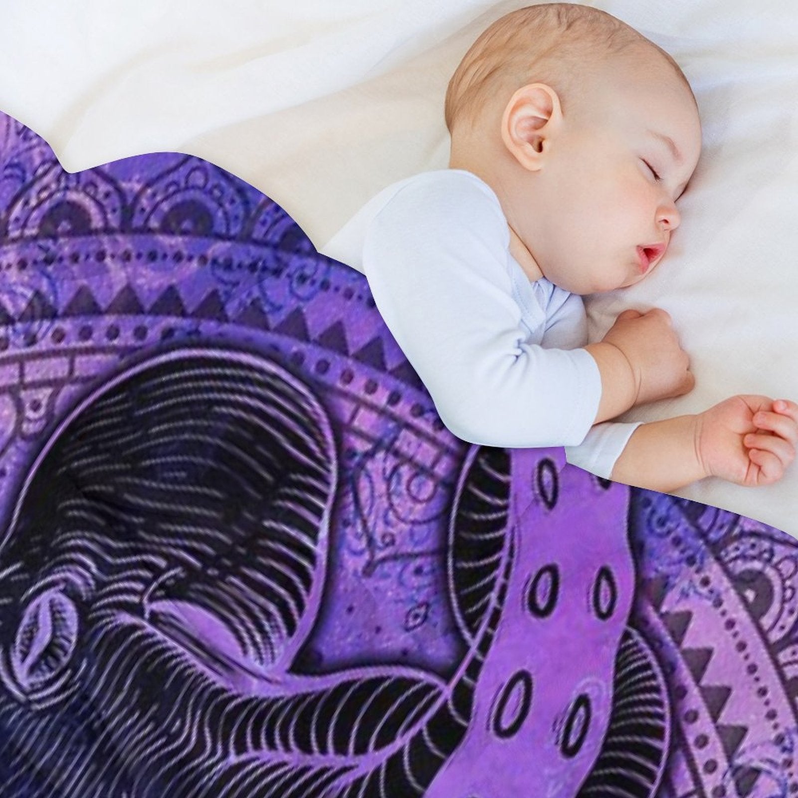 Octopus on Damask - Purple Edition Comfort Throw Blanket