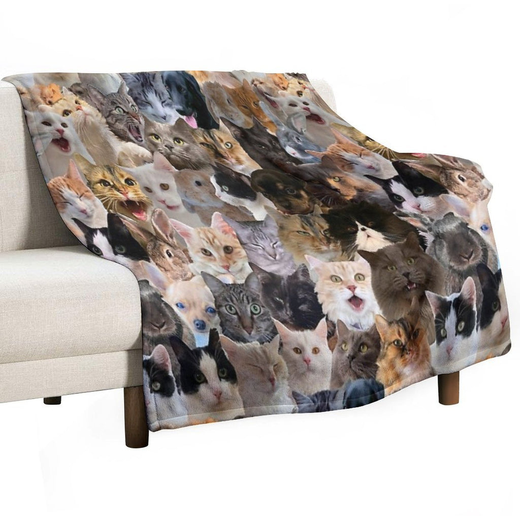 Cute Pets Pattern Compact Throw Blanket
