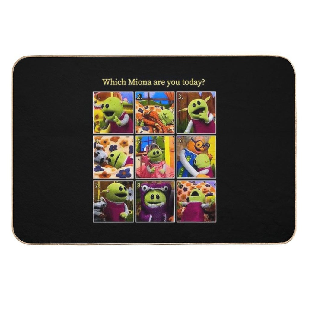 Which Mona Are You Today Nanalan  Anti-Trip Bath Mat