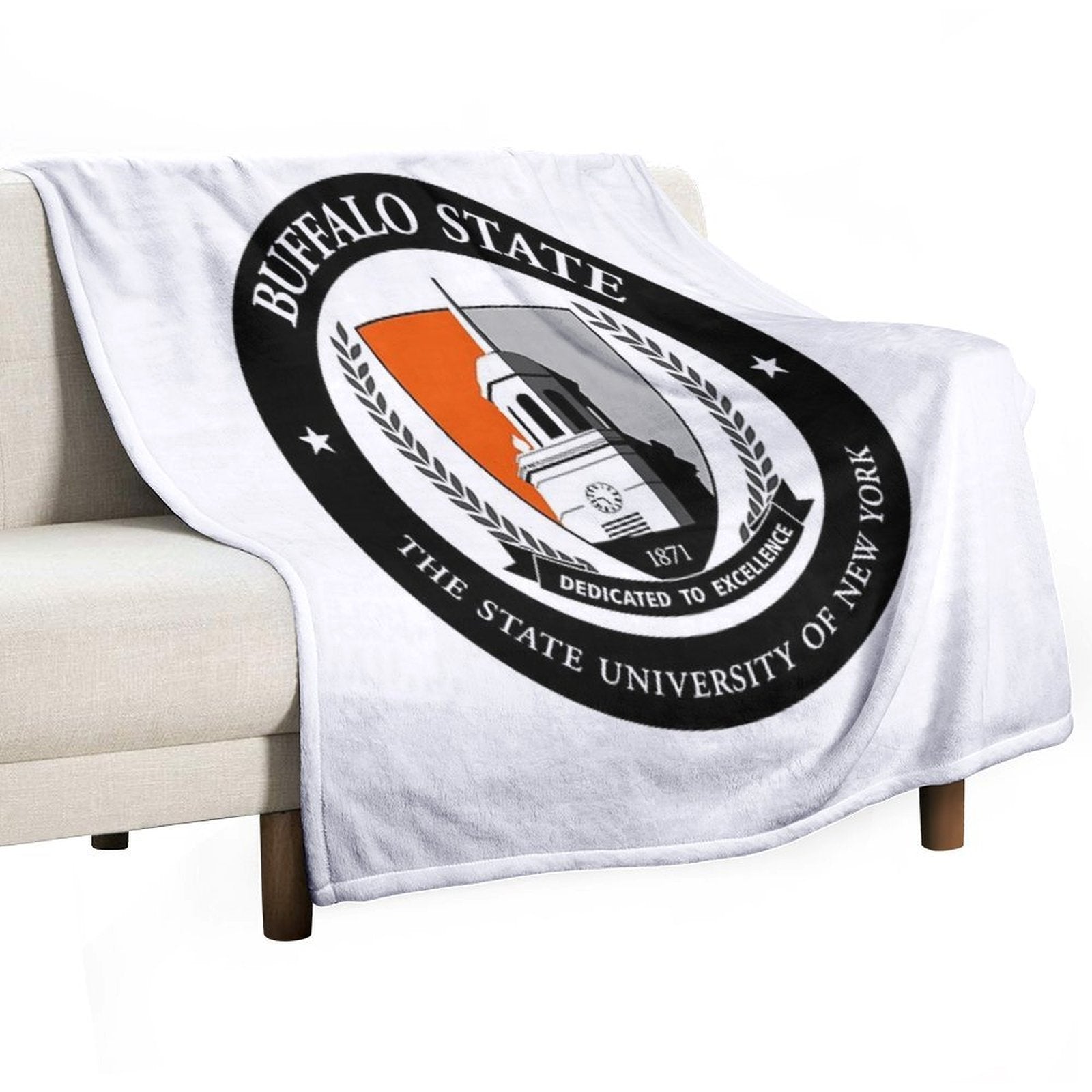 SUNY Buffalo St. College Easy Care Throw Blanket