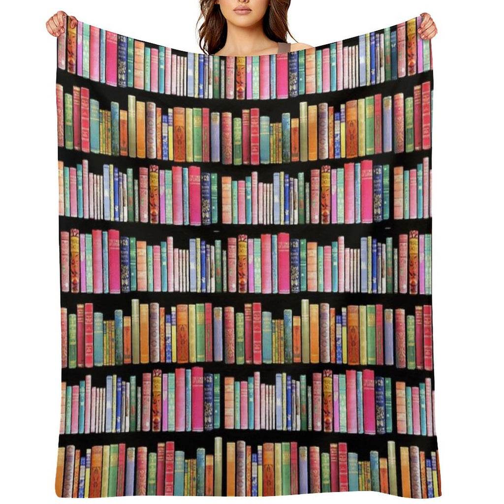 Bookworms Delight  Antique Book Library for Bibliophile Versatility Throw Blanket