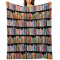 Bookworms Delight  Antique Book Library for Bibliophile Versatility Throw Blanket
