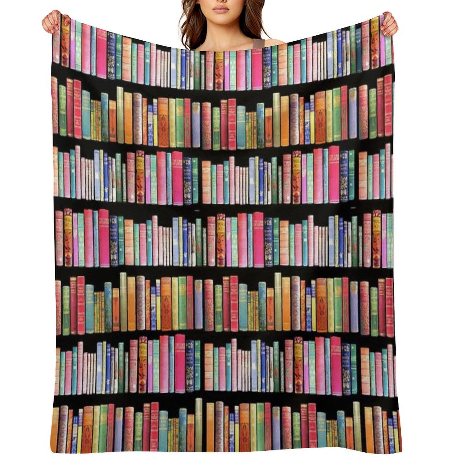 Bookworms Delight  Antique Book Library for Bibliophile Versatility Throw Blanket