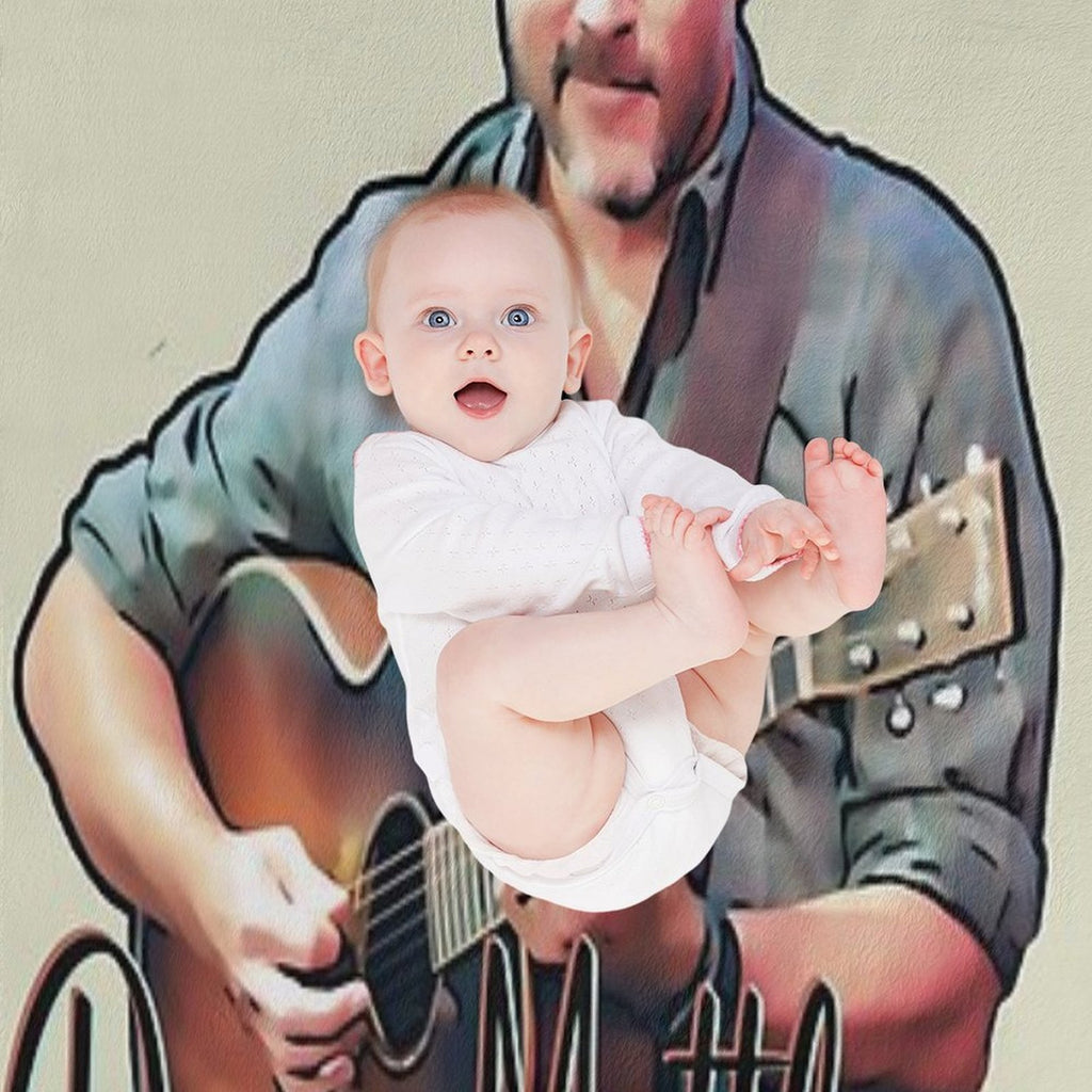 Dave Matthews With Guitar (Cartoon) Durable Throw Blanket