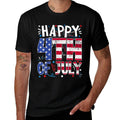 Happy 4th Of July Patriotic American US 4th Of July  Cotton T-Shirt