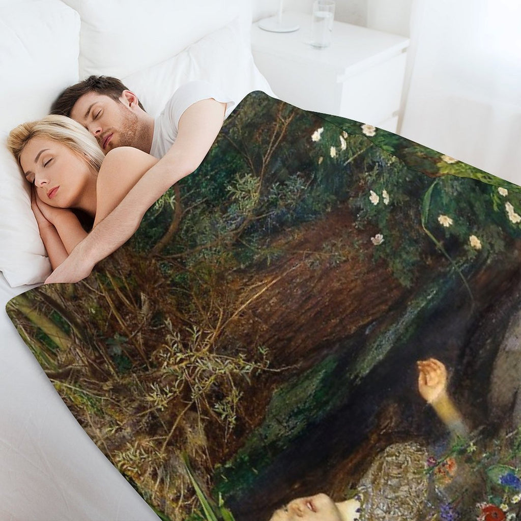 Ophelia Painting by John Everett Millais Lightweight Throw Blanket