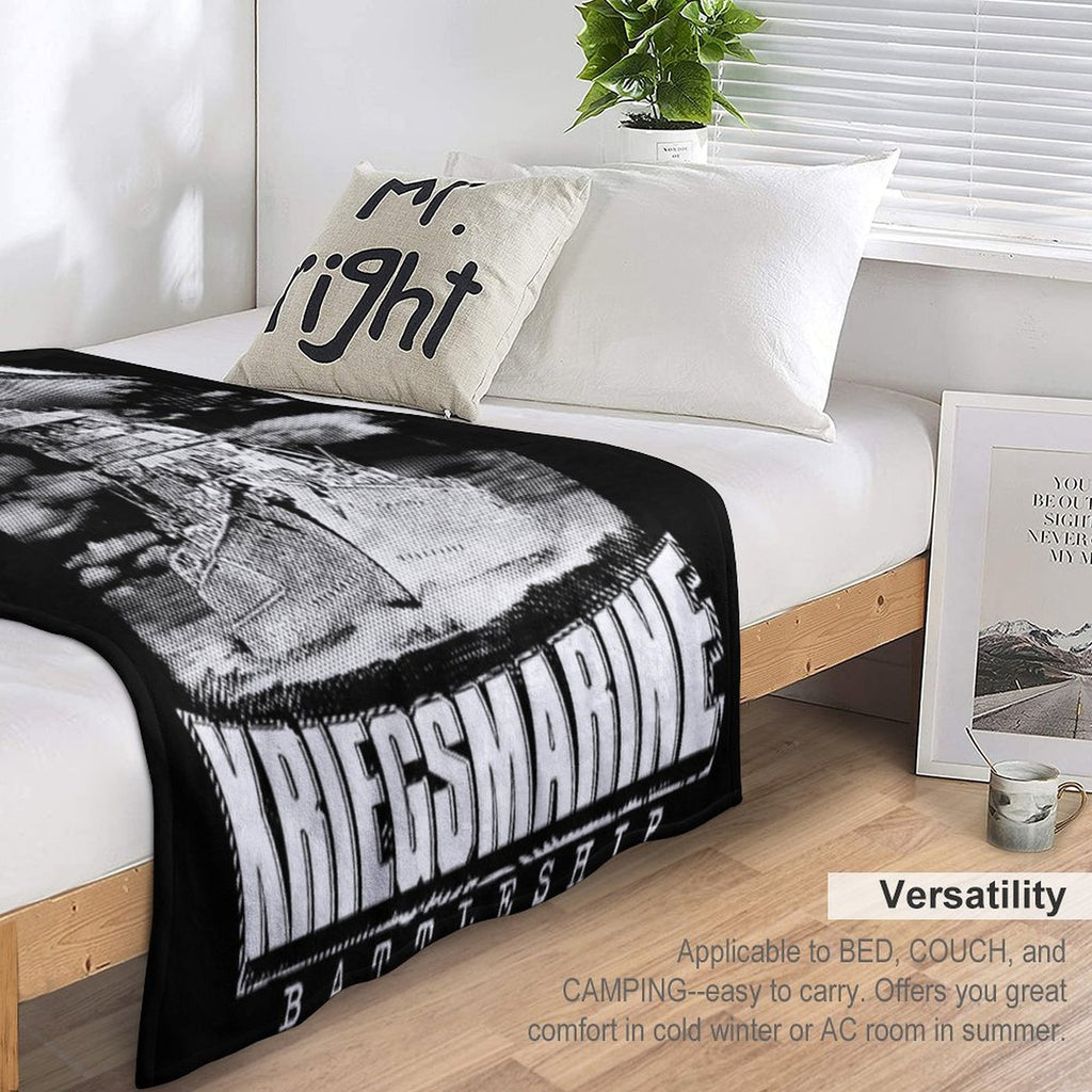Battleship Bismarck Wrinkle-free Throw Blanket