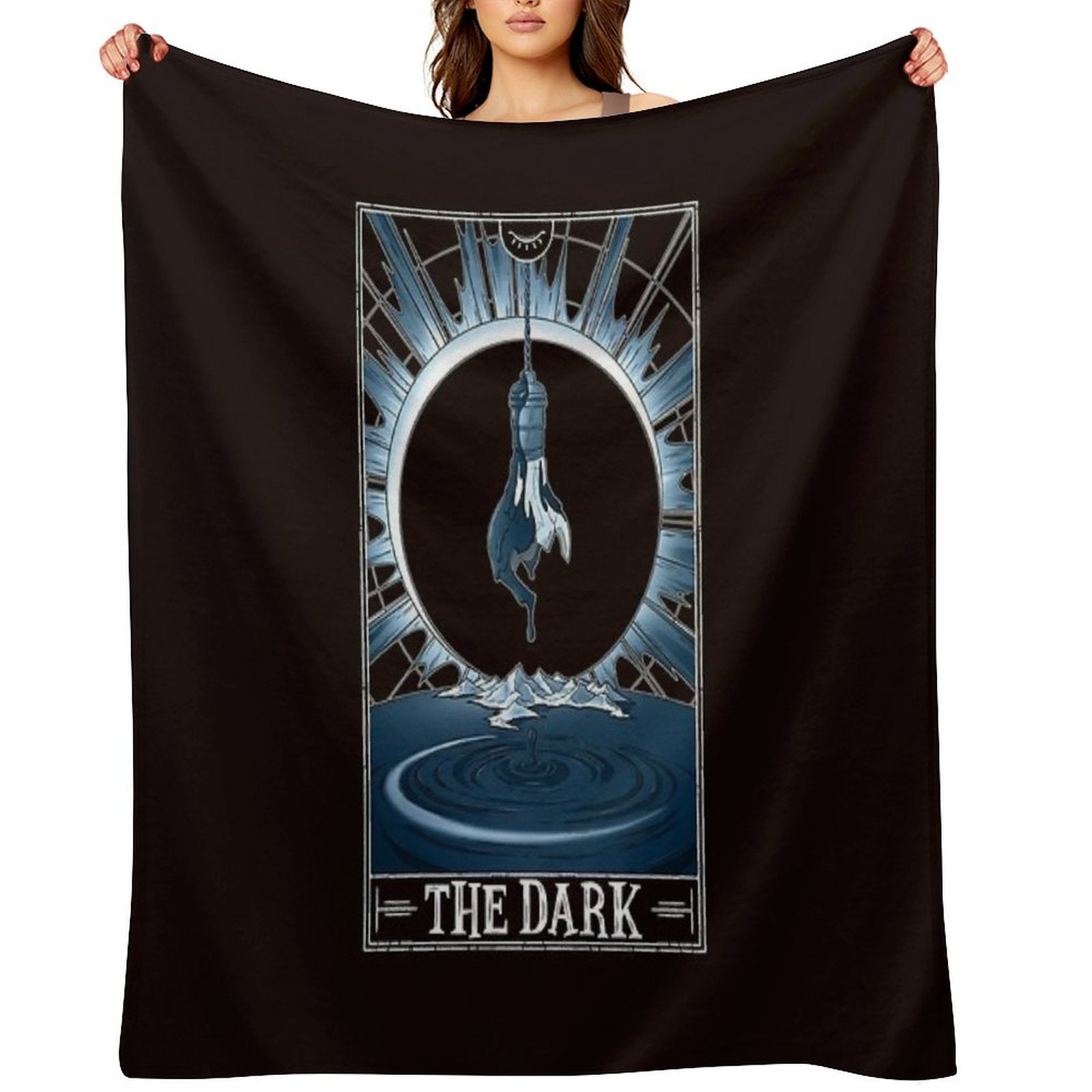 The Dark Tarotesque - (Dark) Easy Care Throw Blanket