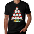 Volleyball Christmas Tree Lights Funny Xmas Girlsn Women  Oversized Silhouette T-Shirt