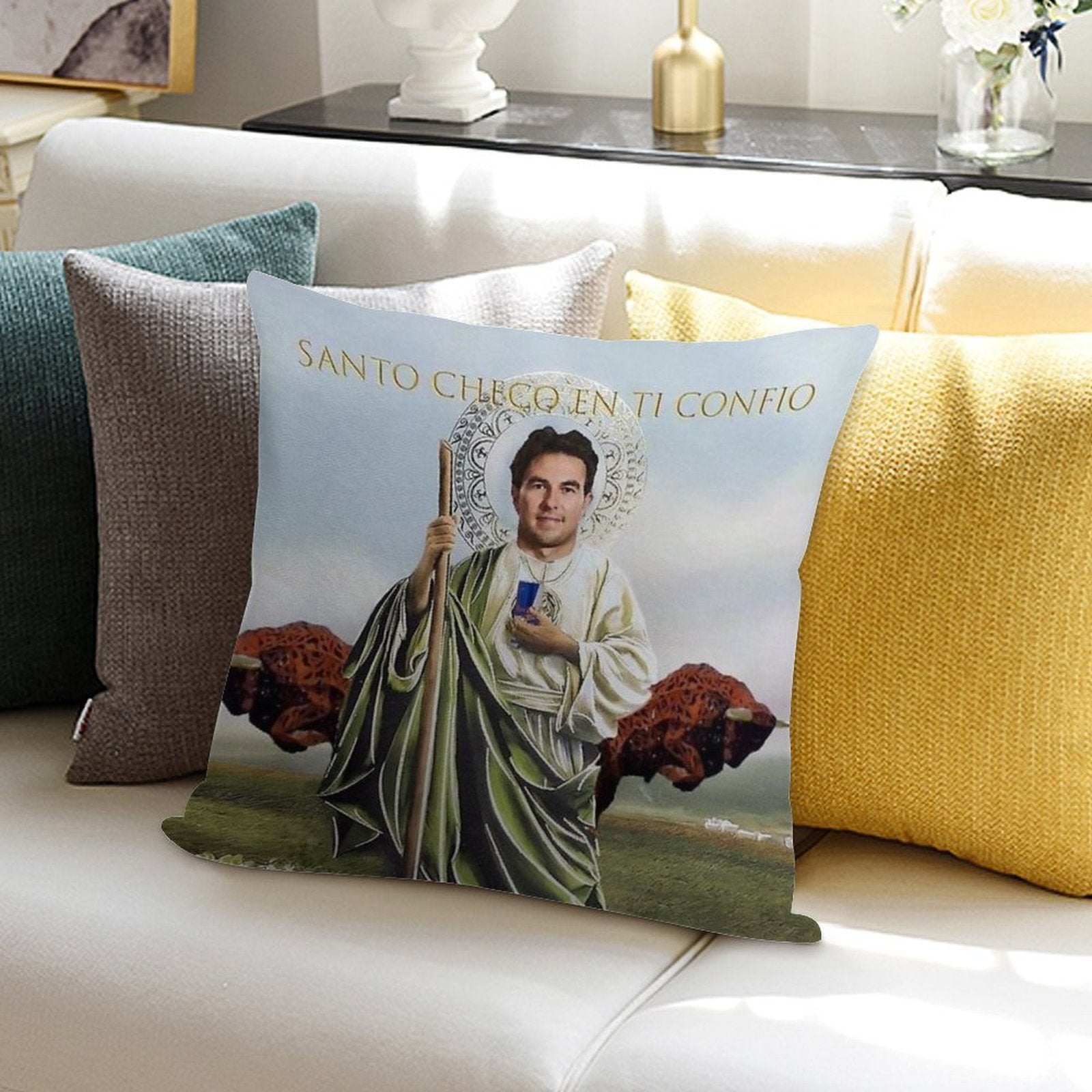 San Checo of The Tyres Soft Multiple Sizes Throw Pillow