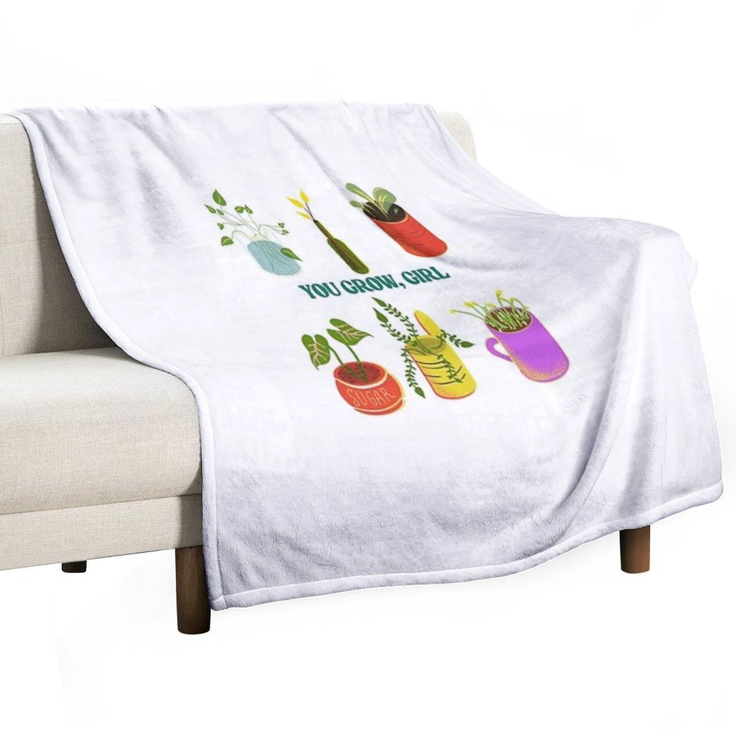 You Grow, Girl Shrink-resistant Throw Blanket