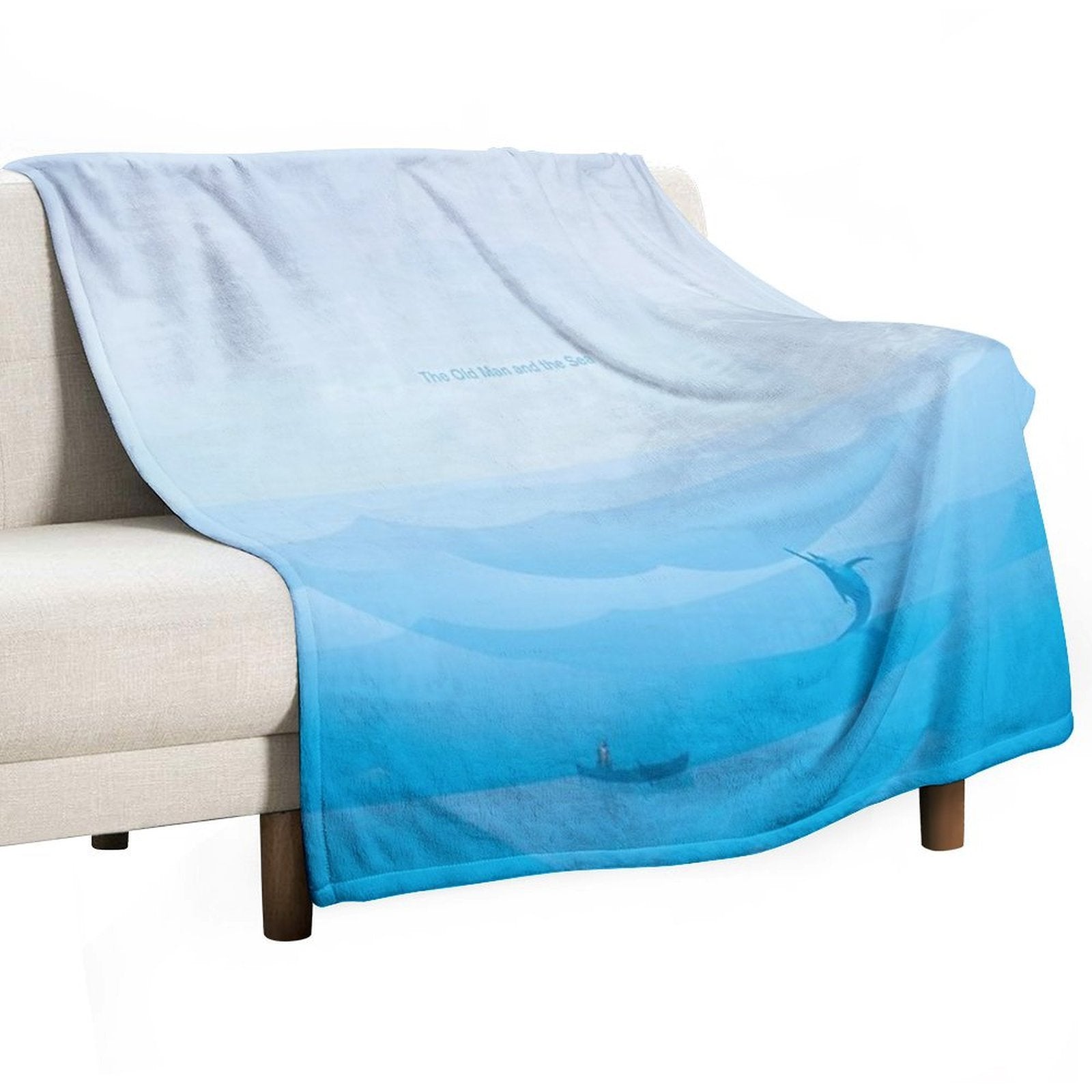 Ernest Hemingway - The Old Man And The Sea Literary Art for Book Lovers Velvety-soft Throw Blanket