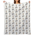 Chef Llama- Cute Cooking Animal Illustration for Foodies & Animal Lovers Machine-washable Throw Blanket