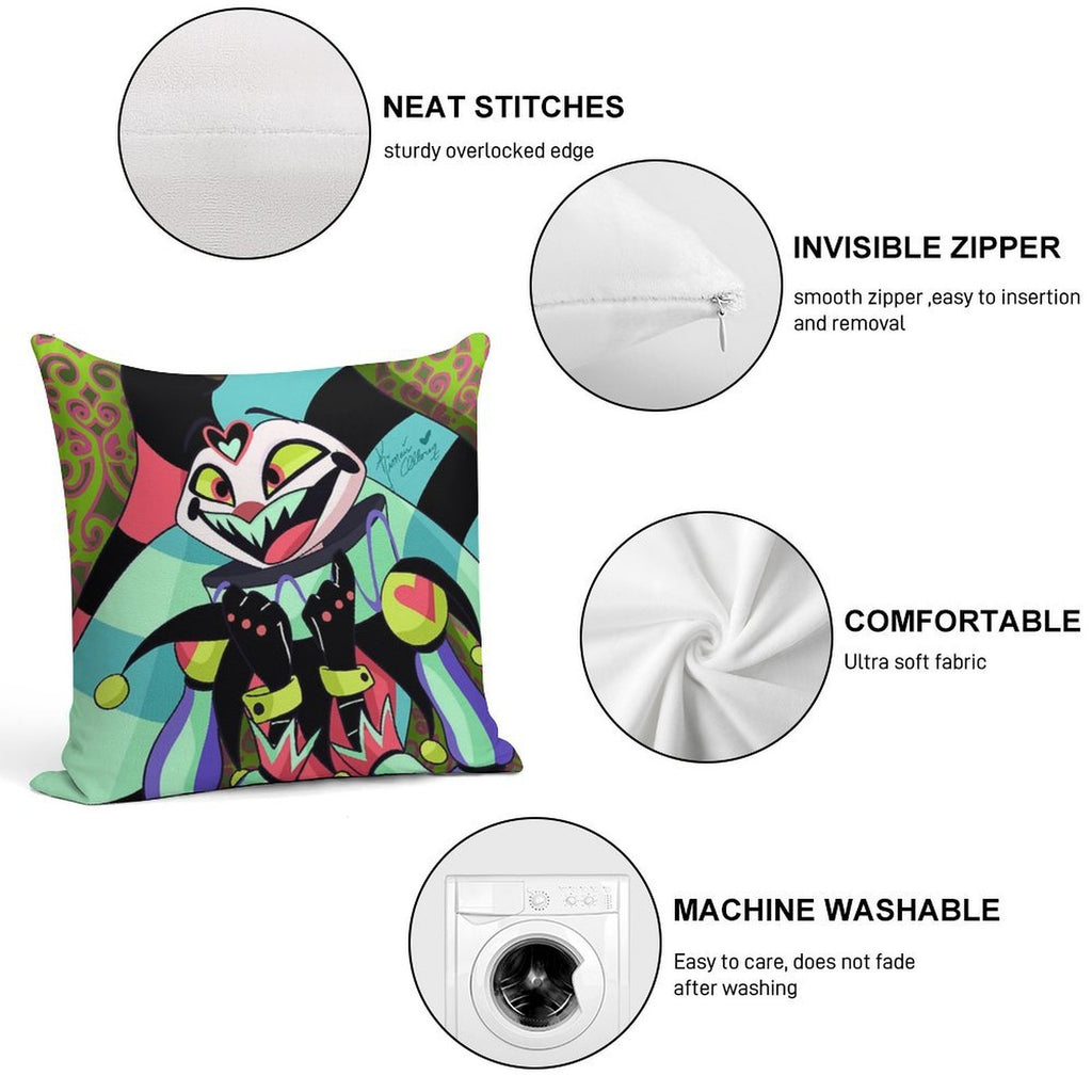Excited Fizzarolli Soft Fade-Resistant Throw Pillow