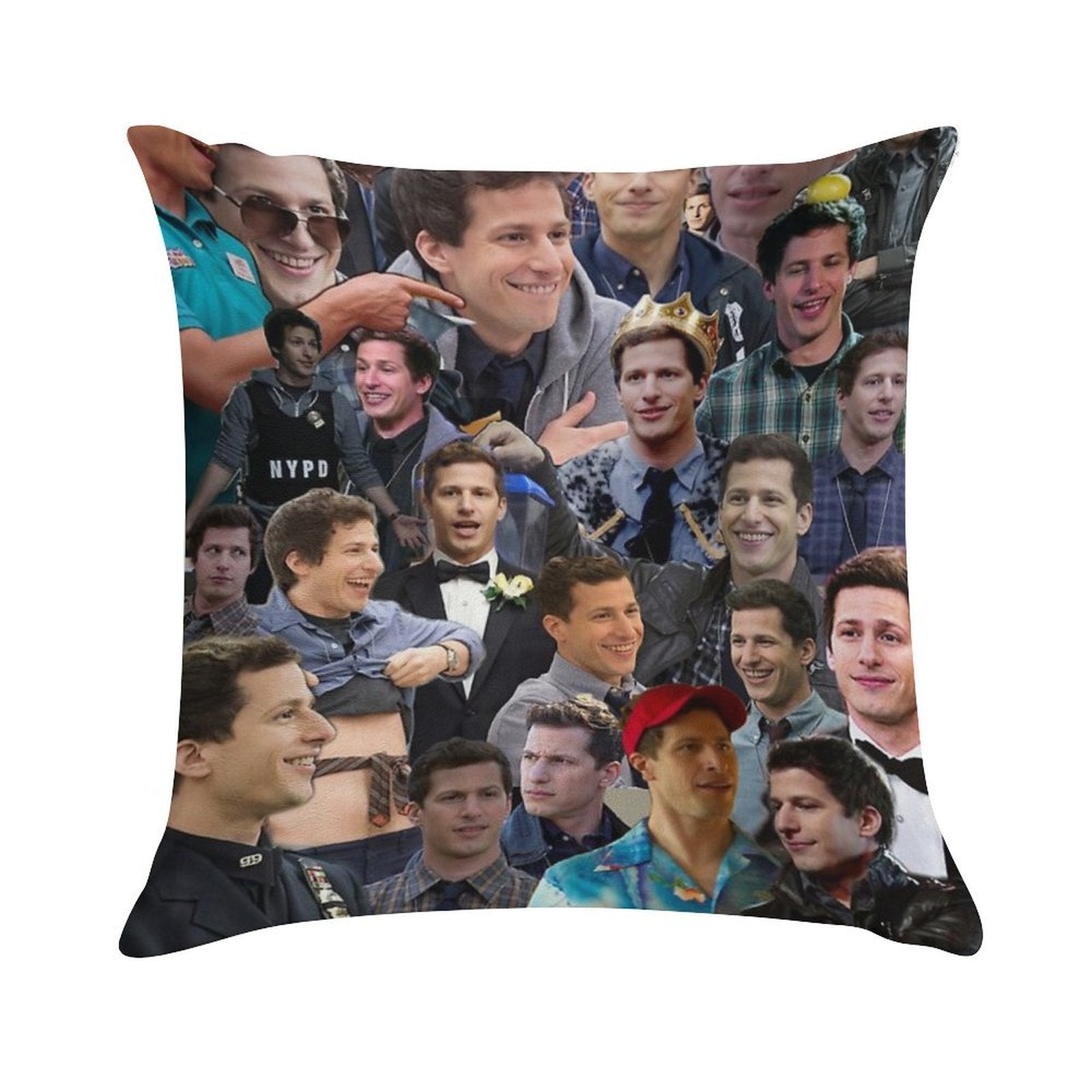 Jake Peralta Collage Soft Style Accent Throw Pillow