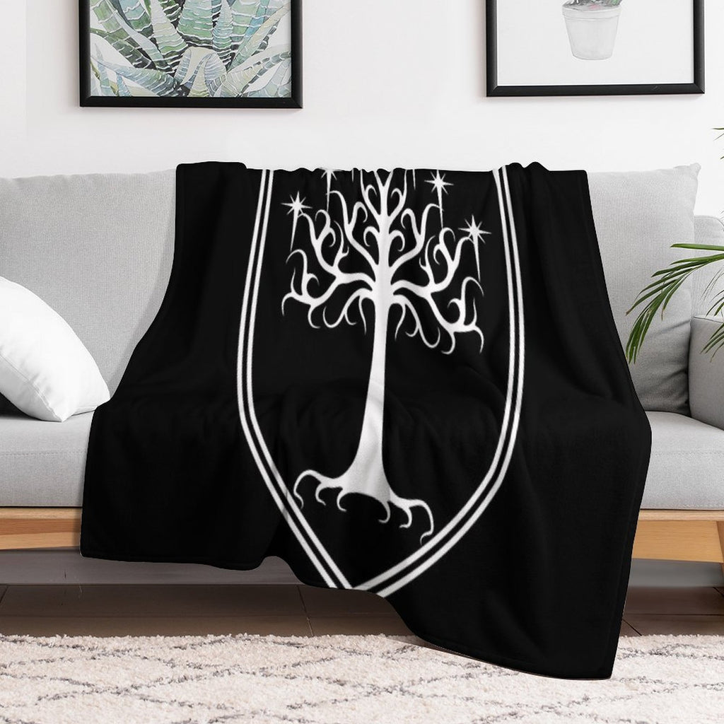 Sigil of Gondor Sustainable Throw Blanket