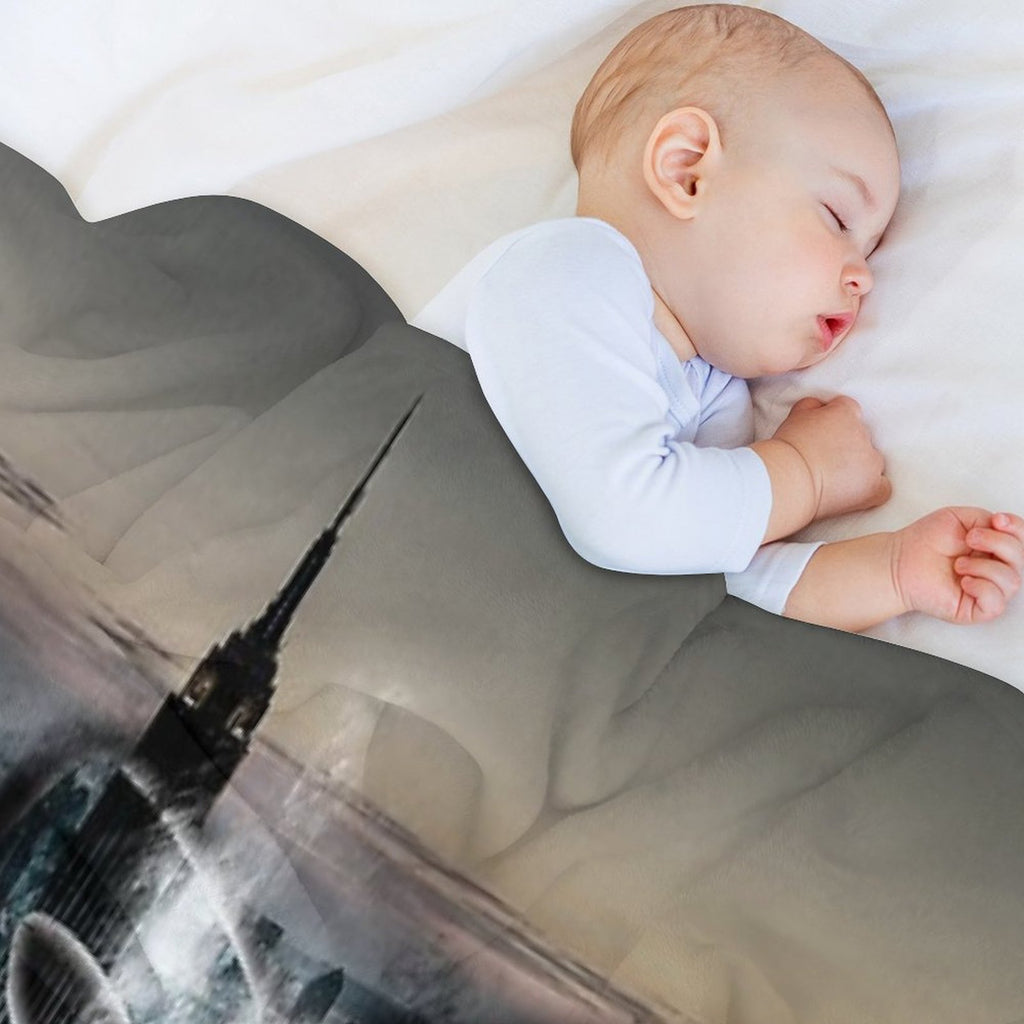 Angelic Rune NYC City-Scape Durable Throw Blanket