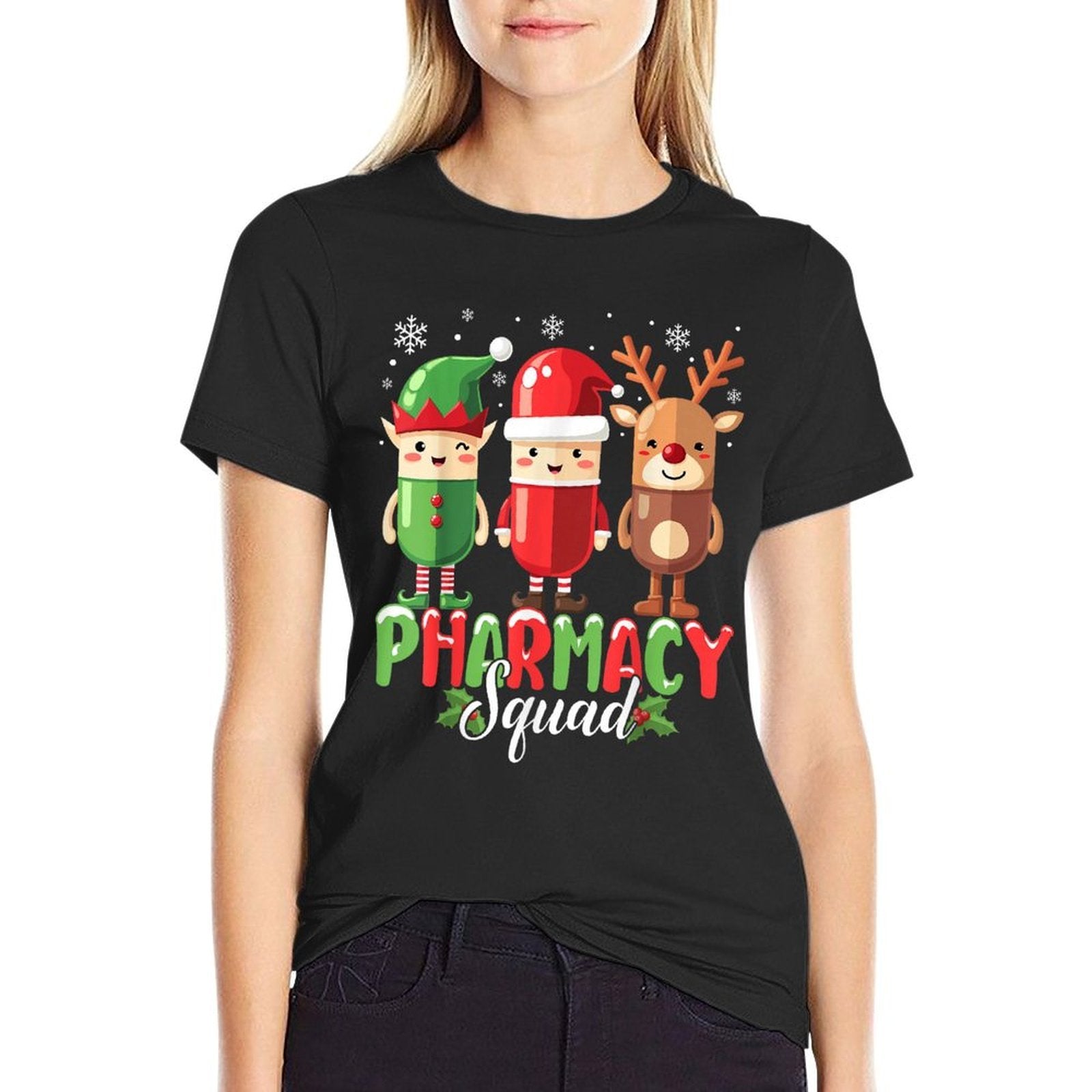 Pharmacy Squad Christmas Costume Funny Pills Pharmacist  Quick-drying T-Shirt