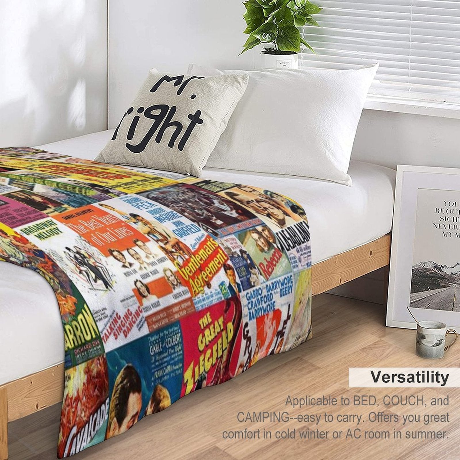 Classic Movie Posters from First 20 Best Picture Winners Premium Throw Blanket