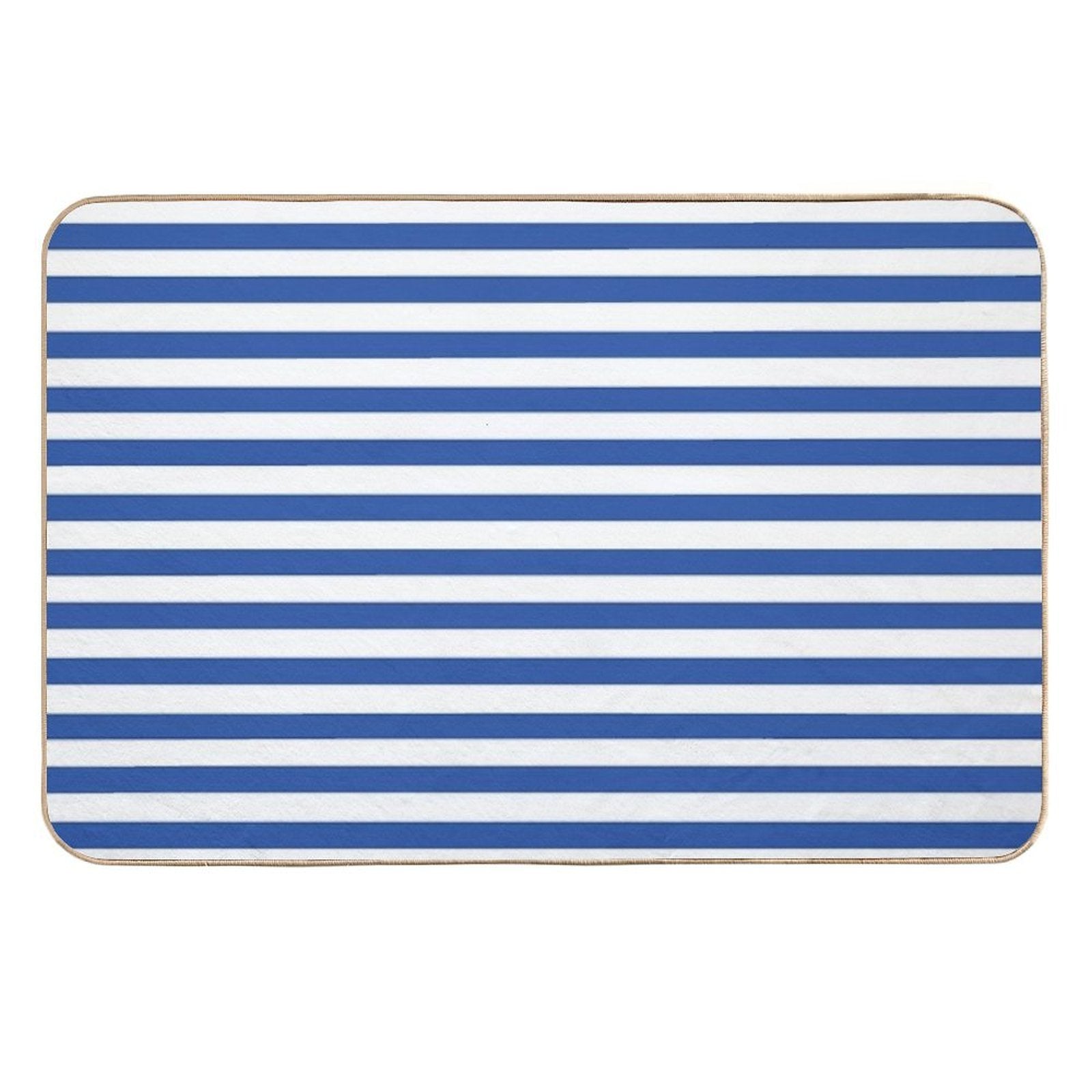Blue And White Stripes  Long-Lasting Bath Mat