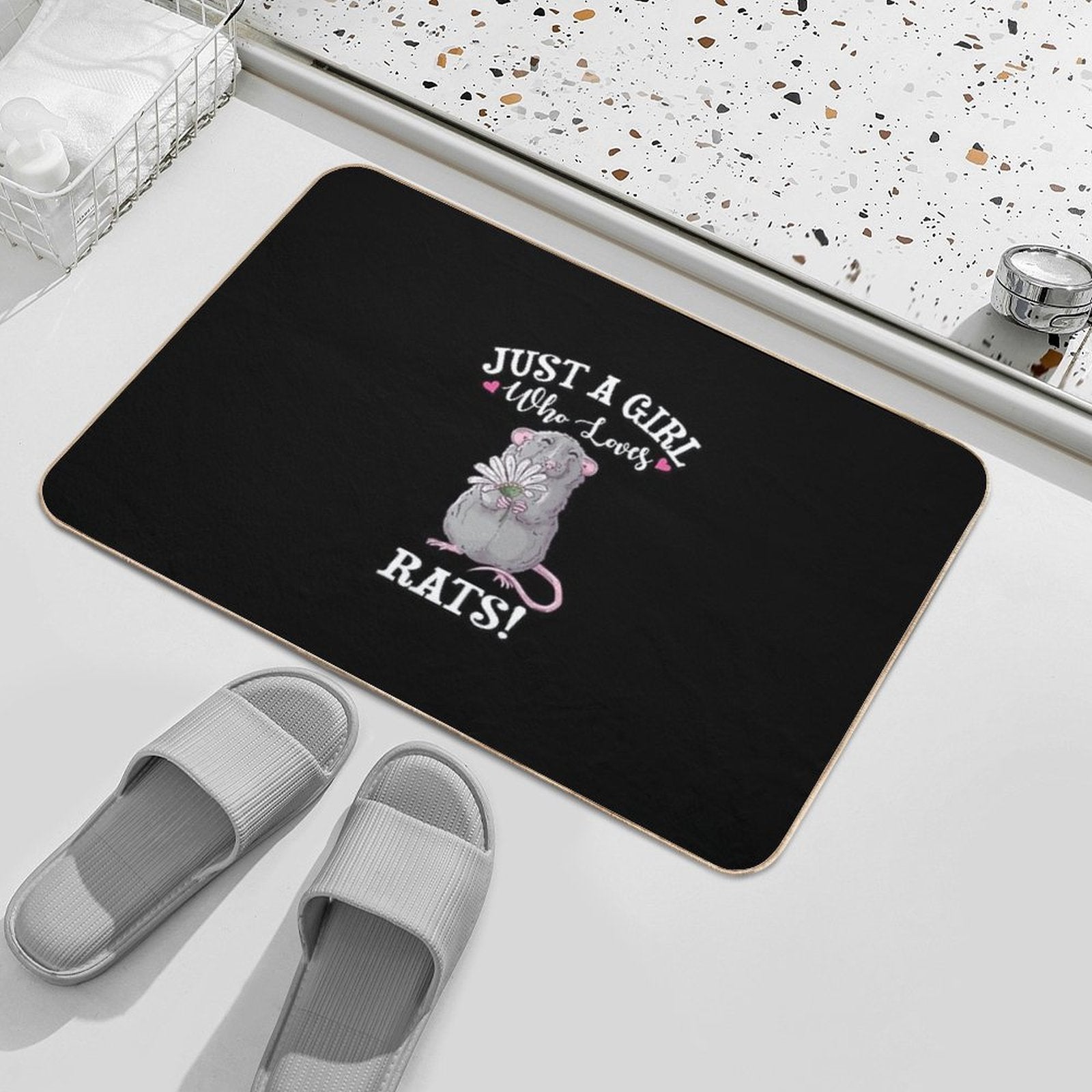 Pet Rat  Repositionable Bath Mat