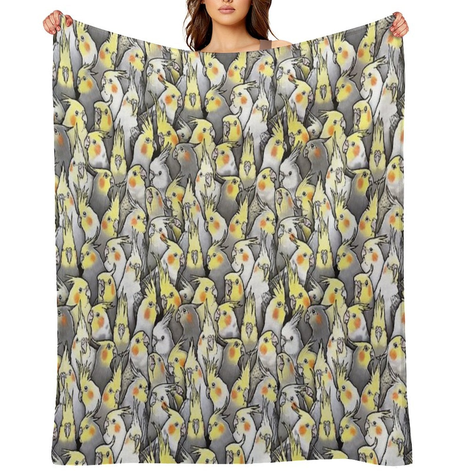 Cockatiels Galore Gift-ready Throw Blanket