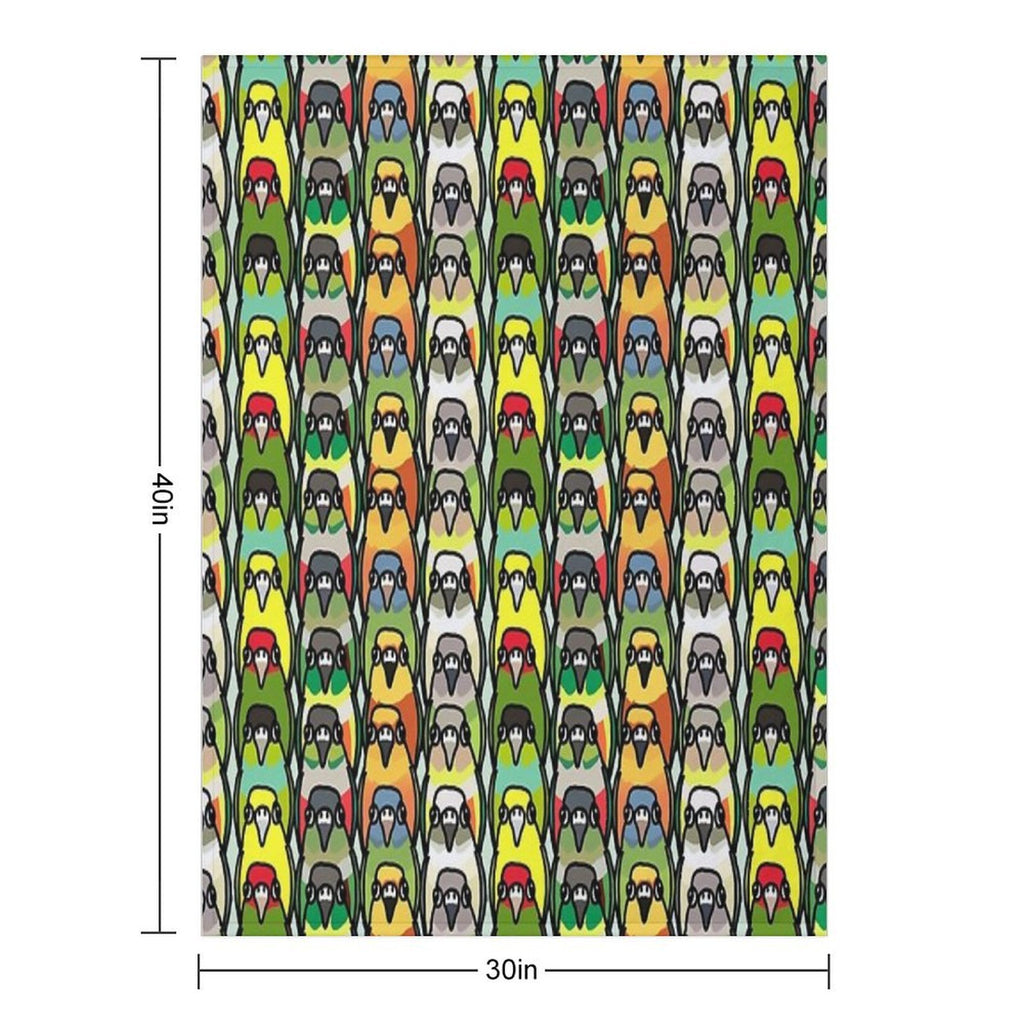 Conure Pattern Easy Care Throw Blanket