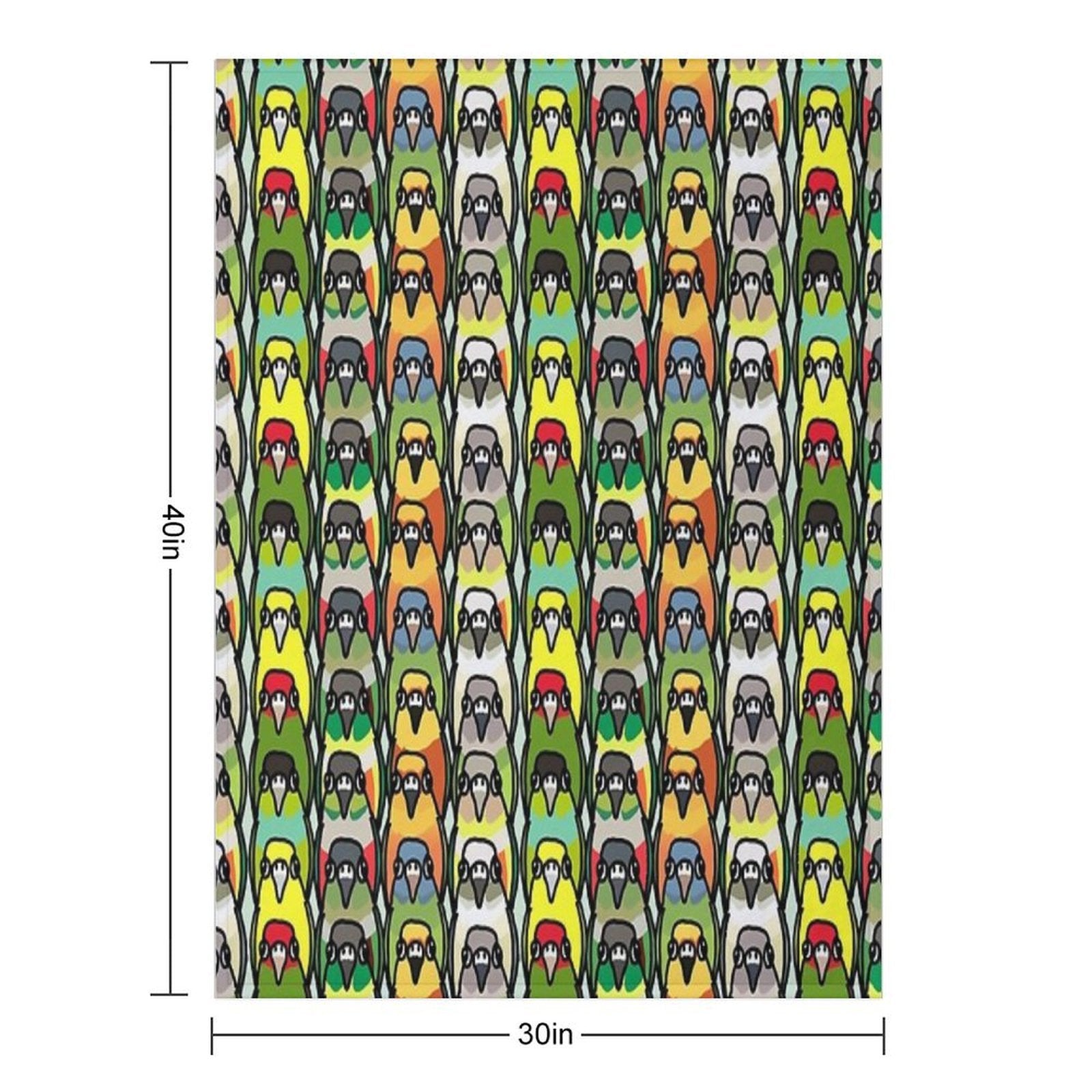 Conure Pattern Easy Care Throw Blanket