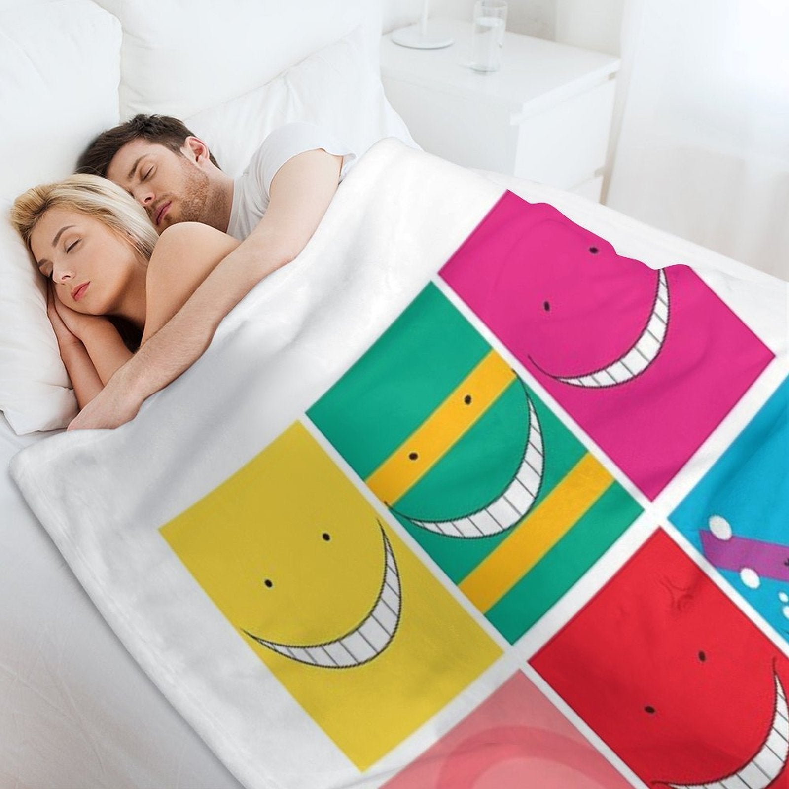 Faces - Assassination Classroom Machine-washable Throw Blanket