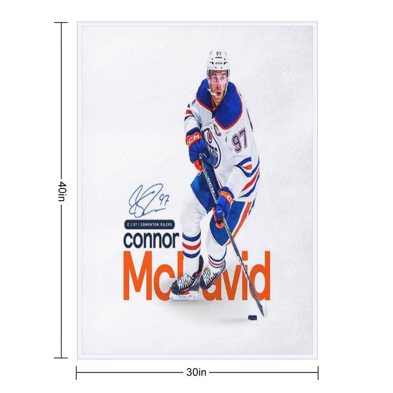 Connor McDavid Gift-ready Throw Blanket