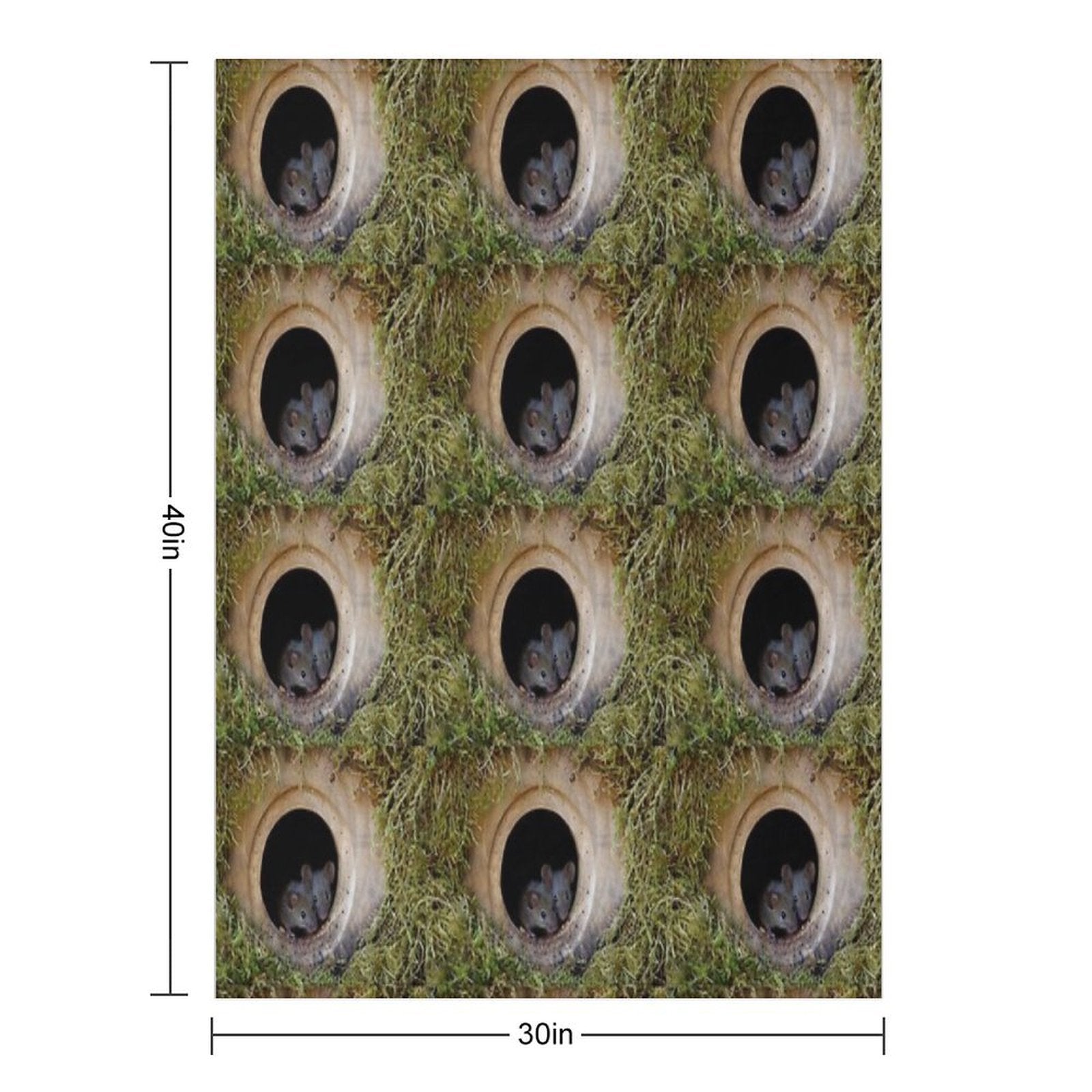 Two Baby Mice in The Log Pile All-season Throw Blanket